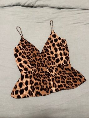 4/$20 - ANGL Animal Leopard Print Camisole Tank Low Back (small)